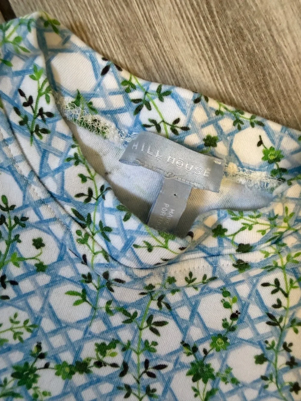 Hill House Toddler Girls Blue Green Floral Pajama Set 3-4 Yr Organic Cotton